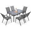 Focus Garden Focus BOLOGNA 150/6 záhradná jedálenská súprava sivá 001519