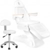 BeautyOne elektrické kozmetické kreslo Sillon 273B LU x 3 a kozmetická stolička biela