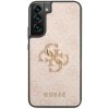 Guess PU 4G Metal Logo Zadný Kryt pre Samsung Galaxy S23+ Pink 14528145