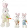 Veľkonočný závesný zajačik s mrkvou – sada 12 ks, mix farieb