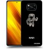 Picasee silikónový čierny obal pre Xiaomi Poco X3 - Astronaut Minimal