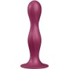 Satisfyer - double ball-r silicone dildo garnet