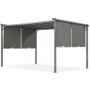 Antracitová pergola Sevilla 3x4 m s moskytiérou a závesmi Garden Point