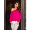 Fashionweek Pulóver s netopierími rukávmi NB9772 Farba: Amarant, Veľkosť: Universal