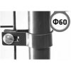 Antracit Metal príchytka bránky/brány s guľatým stĺpikom 60mm