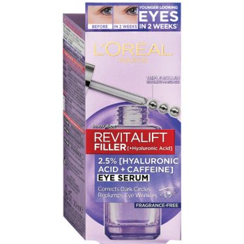 L'Oréal Revitalift Filler očné sérum s kyselinou hyalurónovou 20 ml