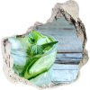 Fototapeta diera na stenu 3D Uhorka vody 75x75 cm
