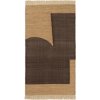 Ferm Living Koberec Forene 80x140, tan/chocolate