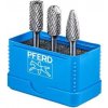 Stopkové frézy z tvrdokovu Pferd 1414 ALLROUND stopka 6 mm (Sada 3 ks)