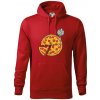 Pizza DJ - Mikina pánska Cape s kapucňou - 2XL ( Červená )