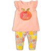 Minoti Dojčenská dievčenská súprava tričko a nohavice Fruits 4 ružová