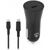 NEDIS nabíjačka do auta/ 20 W/ 12 - 24 V DC/ 3.0 A/ USB-C/ automatická voľba napätia/ čierna/ kábel 1 m