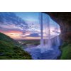 DIMEX | Vliesové fototapety na stenu Seljalandsfoss, Island MS-5-3200 | 375 x 250 cm | zelená, modrá, hnedá + Vliesová fototapeta na stenu DIMEX Seljalandsfoss, Island MS53200 v rozmere 375 x 250 cm