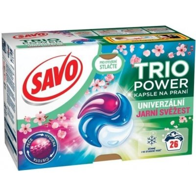 Savo Trio Power Jarná sviežosť Univerzálne kapsuly na pranie 26 PD