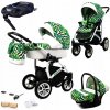 Detský kočík 4v1 BabyLux Tropical golfový kočík s hlbokou vaničkou, autosedačkou a základňou ISOFIX