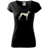 Vintage Whippet - Dámske tričko Pure - XL ( Čierna )