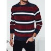Pánsky pruhovaný sveter červený čierna XXL DStreet 5904056659487