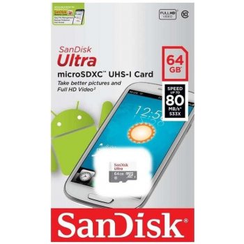 SanDisk microSDXC 64GB UHS-I U1 SDSQUNS-064G-GN3MN