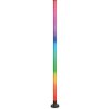 Stojacia lampa podlahová 10W RGB 6500K LED 250lm 360° 150cm čierna diaľkové ovládanie Videx