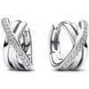 PANDORA náušnice Prekrížené pavé 293150C01