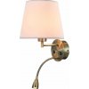 Mantra Antique nástenná lampa 1x3 W biela-mosadzná 6093