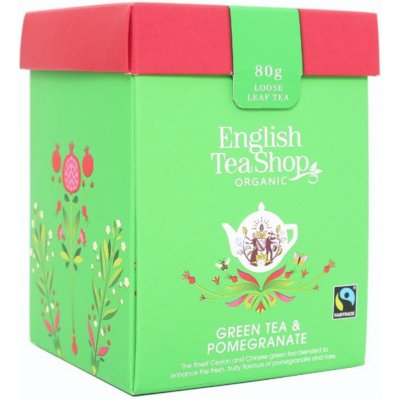 English Tea Shop Bio zelený čaj s granátovým jablkom sypaný 80 g