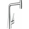 Hansgrohe M71 Drezová batéria Metris Select s výsuvnou spŕškou, chróm 73820000-HG
