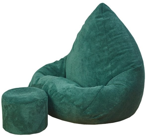 Supplies sedací vak Dot Relax z plyšoviny zelený