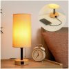 | Brilagi - Stolná lampa s USB portom TABLON 1xE27/25W/230V dub/čierna/béžová | BRI601