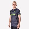 Kipsta Futbalový dres Viralto II Wavy krátky rukáv čierno žltý