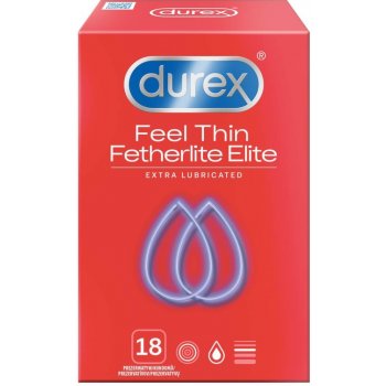 Durex Feel Thin Extra Lubricated kondóm 18 ks