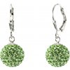 Šperky Nina - Elegantné strieborné náušnice s olivovozelenými zirkónovými guľôčkami 925/1000 - ns ag kam H 153 (Elegantné strieborné náušnice s olivovozelenými zirkónovými guľôčkami 925/1000 - ns ag k