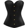 Upko Čierny korzet zakrývajúci prsia Upko Black Overbust Corset