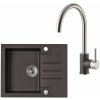 Alveus SET A310 Chocolate 03 SETA310 - Drez Granitový Rock 30 - 595x475mm, vanička 320x400x160mm, + bateria Elza