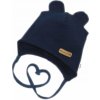 Čiapočka na zaväzovanie, bavlna, Little Teddy, Baby Nellys, granátová, veľ. 74/80 50-56 (0-2m)