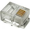Solarix Modulár.konektor6p4c RJ11na plochý kab.licna,100ks
