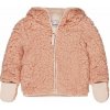 DIRKJE Mikina na zips s kapucňou prechodná Sherpa ružová dievča Q52426-31-068