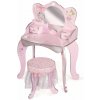 DeCuevas Toys DeCuevas 55534 Drevený toaletný stolík so zrkadlom, drevenou stoličkou a doplnkami MA6-55534
