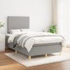 Box spring postel s matrací světle šedá 120 x 200 cm textil Šedá 3142161