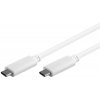 PremiumCord USB-C/male - USB-C/male, bílý, 1m ku31cc1w