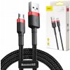 Baseus CAMKLF-H91 Cafule Cable odolný nylonový USB / micro USB 2A, 3m, černo-červený