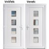 Soft Vchodové plastové dvere 010 biele 88x198 cm, ľavé