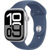 Apple Watch Series 10 GPS 46mm Silver Aluminium Case with Denim Sport Band - S/M MWWL3QC-A