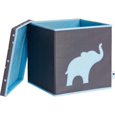 Love It Store It Úložný Box Na Hračky S Krytom Šedý Modrý Slon