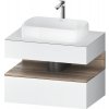 Duravit Qatego skrinka 80x55x60 cm závesná kúpeľňová skrinka pod umývadlo biela-dub QA4730055180000