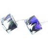 For You Náušnice Swarovski elements kocky 6 mm fialové HELIOTROPE – napichovačky - 1071