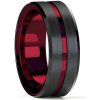 HARAHU Prsteň AR 32128 Čierna/Červená KP32128 62mm