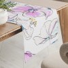 Biante Bavlnený behúň na stôl Sandra SA-394 Veľké akvarelové kvety 45x140 cm