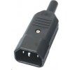 PREMIUMCORD Konektor napájecí 230V na kabel (samec, IEC C14), EDS-cs220m