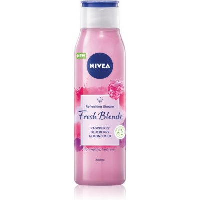 Nivea Fresh Blends Raspberry & Blueberry & Almond Milk osviežujúci sprchový gél 300ml